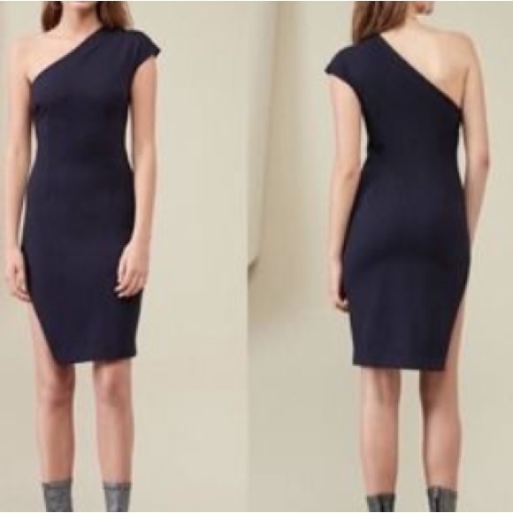 FINDERS KEEPERS Blue One Shoulder Mini Dress Size Medium - Picture 2 of 16